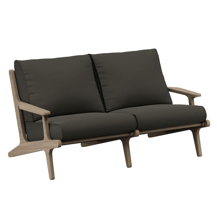 Saratoga 4-Piece Outdoor Teak Wood Furniture Set - Flint Gray