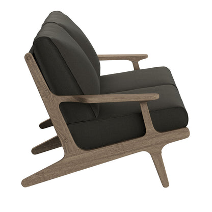 Saratoga 5-Piece Outdoor Teak Wood Furniture Set - Flint Gray