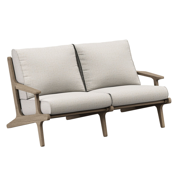 Saratoga 4-Piece Outdoor Teak Wood Furniture Set - Pebble
