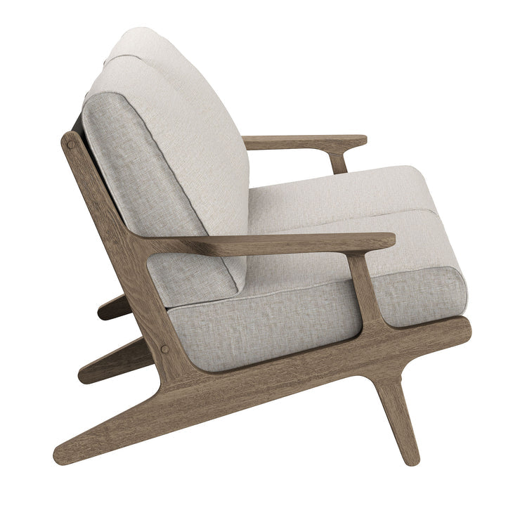 Saratoga Outdoor Teak Wood Loveseat - Pebble
