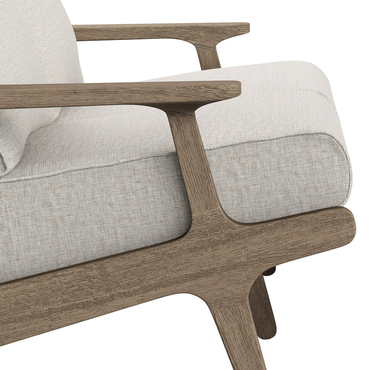 Saratoga Outdoor Teak Wood Loveseat - Pebble