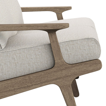 Saratoga Outdoor Teak Wood Loveseat - Pebble