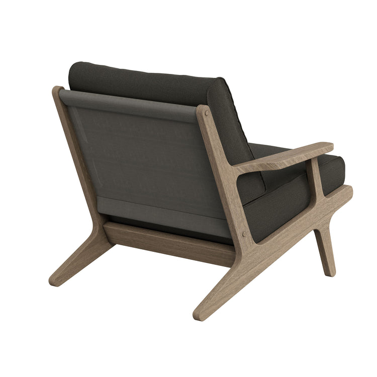Saratoga 4-Piece Outdoor Teak Wood Furniture Set - Flint Gray