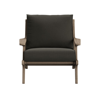 Saratoga Outdoor Teak Wood Armchair - Flint Gray