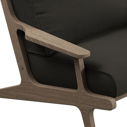 Saratoga Outdoor Teak Wood Armchair - Flint Gray