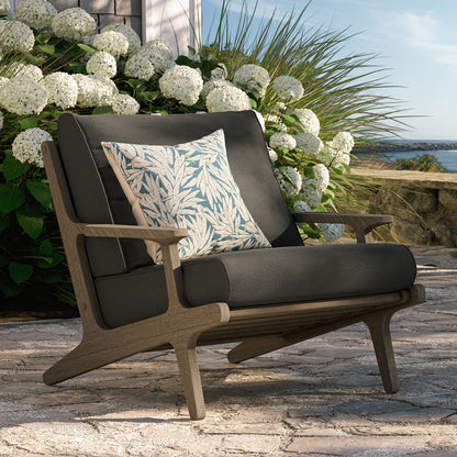 Saratoga Outdoor Teak Wood Armchair - Flint Gray