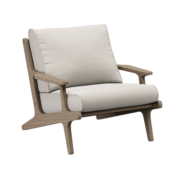Saratoga Outdoor Teak Wood Armchair - Pebble
