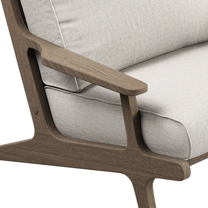 Saratoga Outdoor Teak Wood Armchair - Pebble
