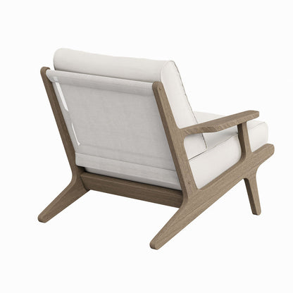 Saratoga Outdoor Teak Wood Armchair - Weathered Gray