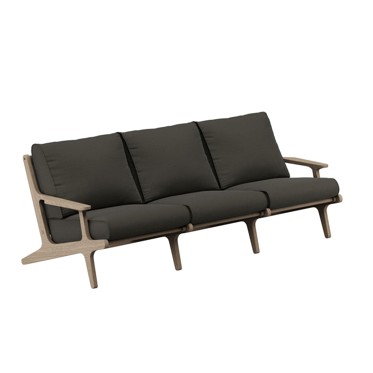 Saratoga 4-Piece Outdoor Teak Wood Furniture Set - Flint Gray