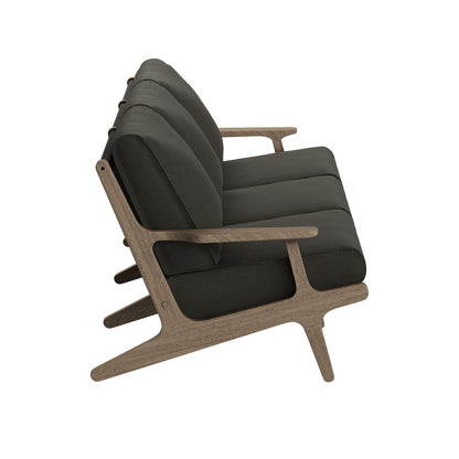 Saratoga Outdoor Teak Sofa - Flint Gray