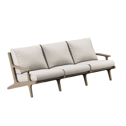 Saratoga 4-Piece Outdoor Teak Wood Furniture Set - Pebble