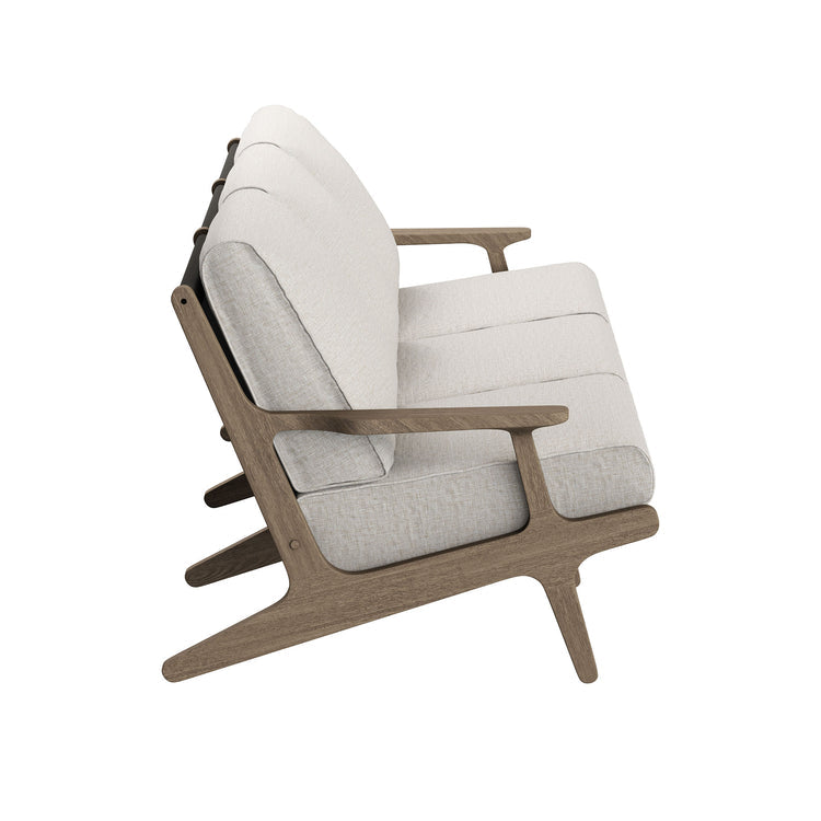 Saratoga 4-Piece Outdoor Teak Wood Furniture Set - Pebble