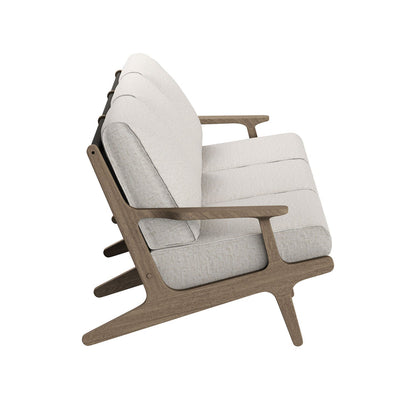 Saratoga 4-Piece Outdoor Teak Wood Furniture Set - Pebble