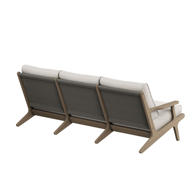 Saratoga 4-Piece Outdoor Teak Wood Furniture Set - Pebble