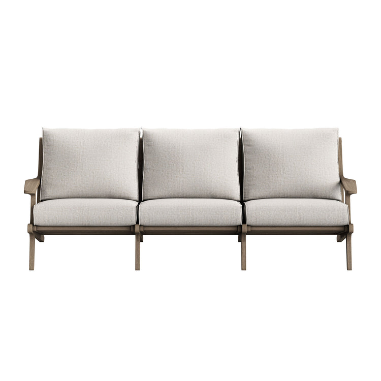 Saratoga Outdoor Teak Sofa - Pebble