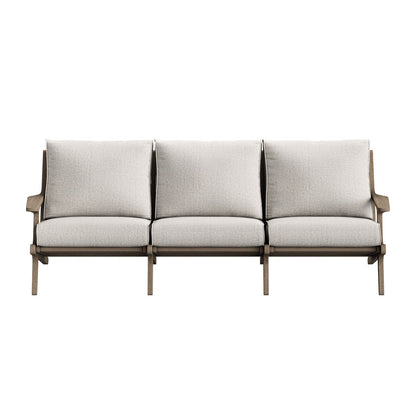 Saratoga Outdoor Teak Sofa - Pebble