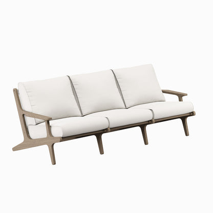 Saratoga Outdoor Teak Sofa - Weathered Gray