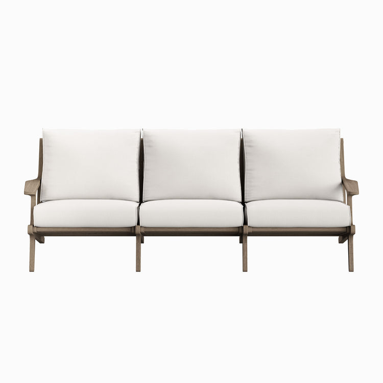 Saratoga Outdoor Teak Sofa - Weathered Gray