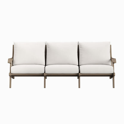 Saratoga Outdoor Teak Sofa - Weathered Gray