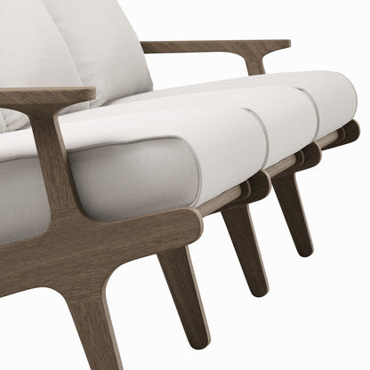 Saratoga Outdoor Teak Sofa - Weathered Gray