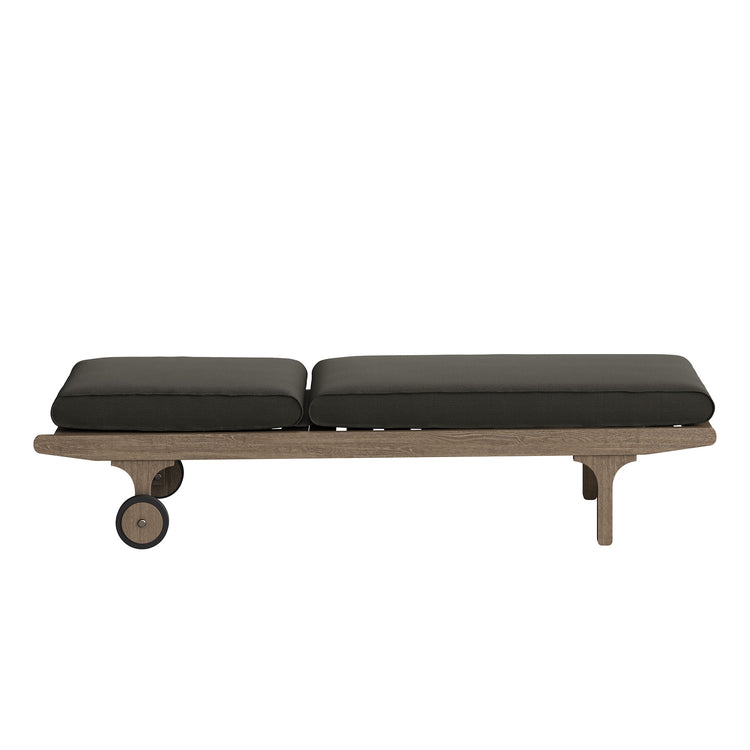 Saratoga Outdoor Teak Chaise Lounge Chair - Flint Gray
