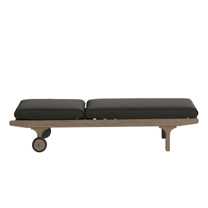 Saratoga Outdoor Teak Chaise Lounge Chair - Flint Gray