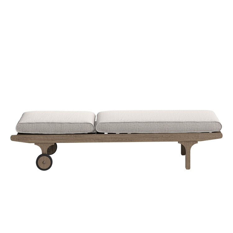 Saratoga Outdoor Teak Chaise Lounge Chair - Pebble