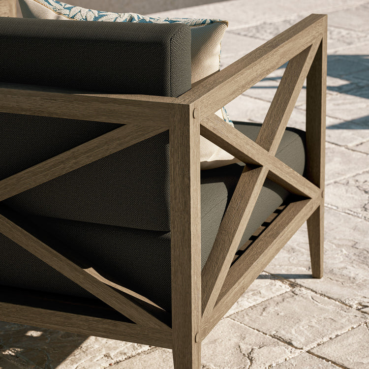 Northlake Outdoor Teak Armchair - Flint Gray