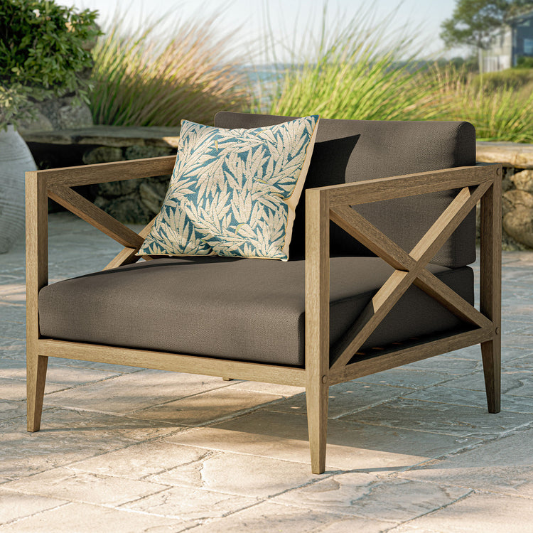 Northlake Outdoor Teak Armchair - Flint Gray