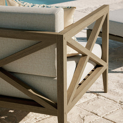 Northlake Outdoor Teak Armchair - Pebble