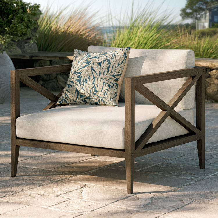 Northlake Outdoor Teak Armchair - Pebble