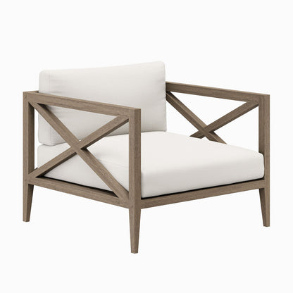 Northlake Outdoor Teak Armchair - Weathered Gray