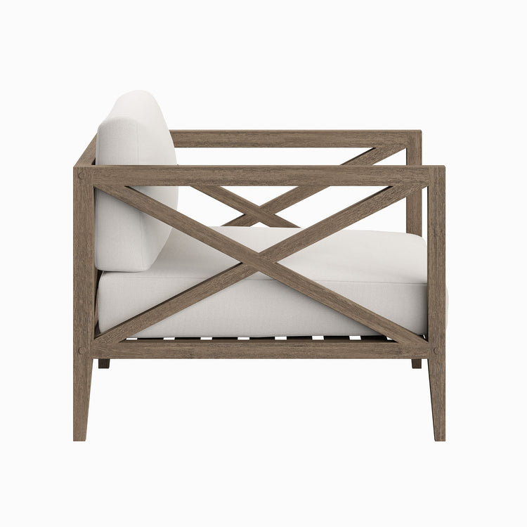 Northlake Outdoor Teak Armchair - Weathered Gray