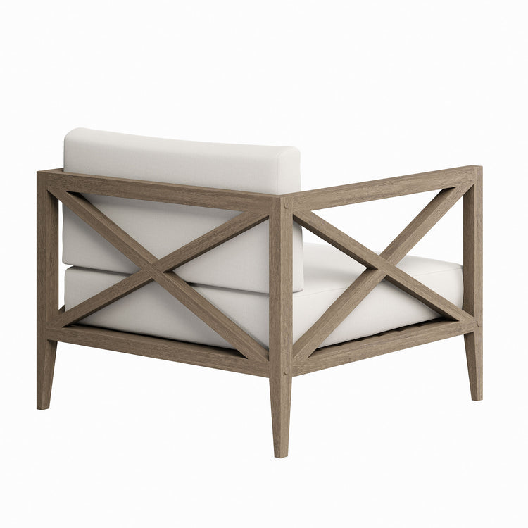 Northlake Outdoor Teak Armchair - Weathered Gray
