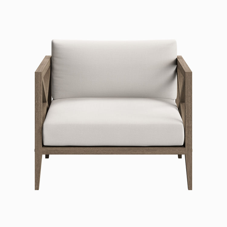 Northlake Outdoor Teak Armchair - Weathered Gray