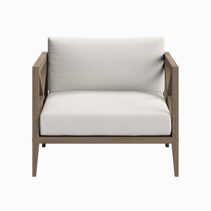 Northlake Outdoor Teak Armchair - Weathered Gray
