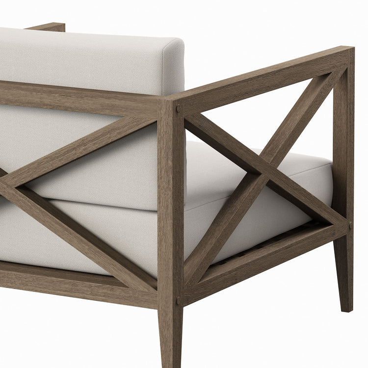Northlake Outdoor Teak Armchair - Weathered Gray