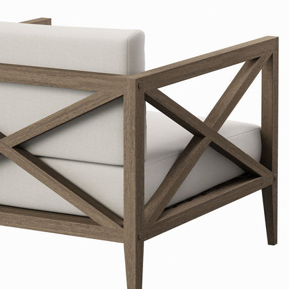 Northlake Outdoor Teak Armchair - Weathered Gray