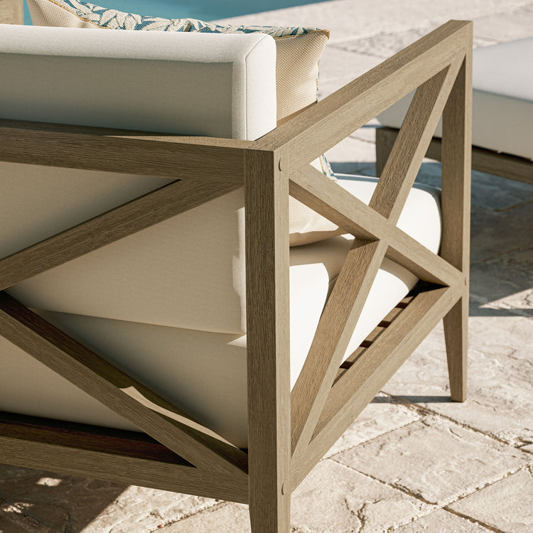 Northlake Outdoor Teak Armchair - Weathered Gray