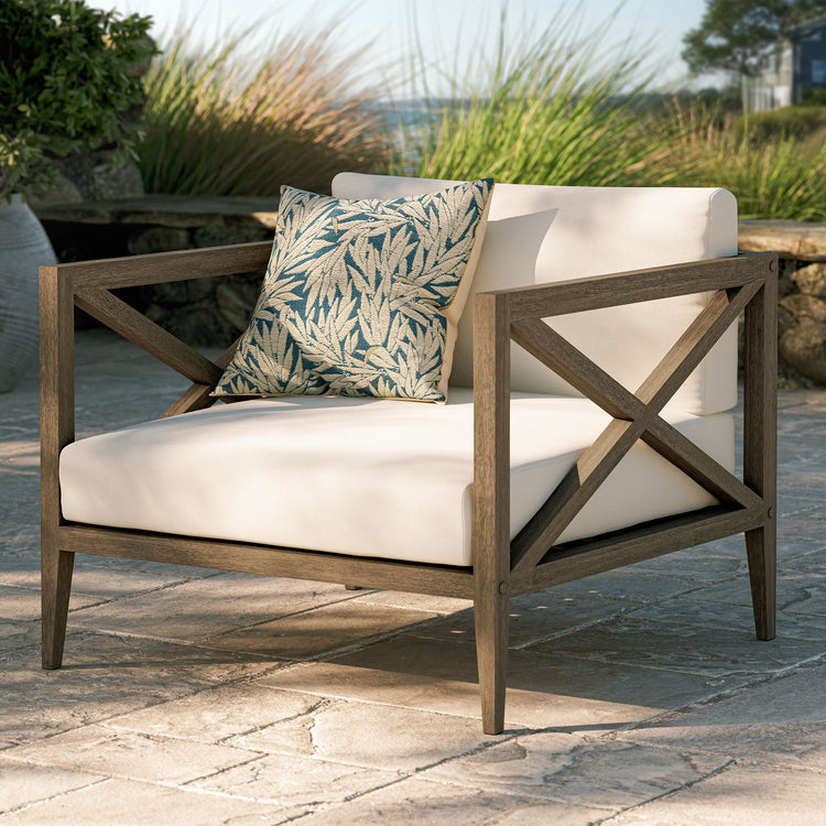 Northlake Outdoor Teak Armchair - Weathered Gray
