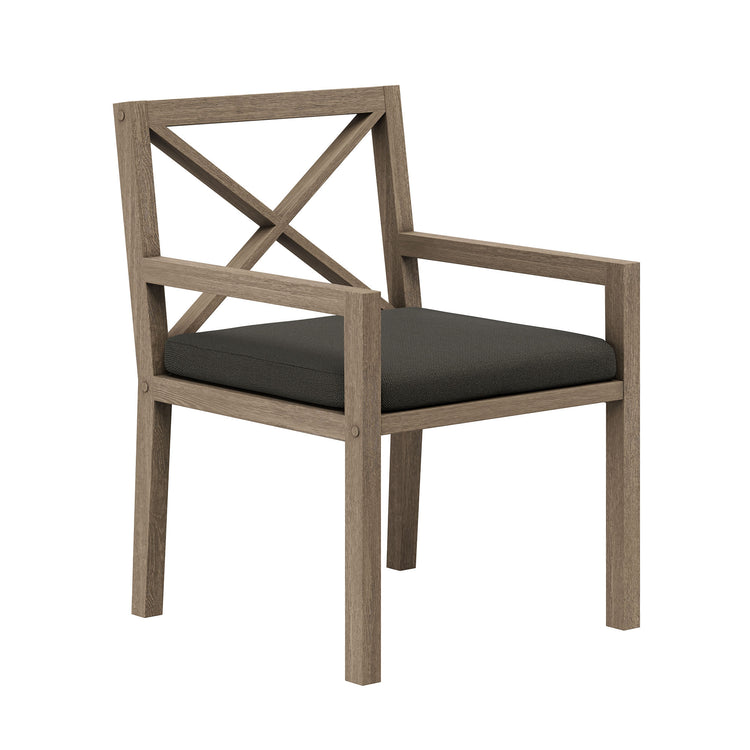 Northlake 7-Piece Outdoor Teak Wood Dining Set - Flint Gray