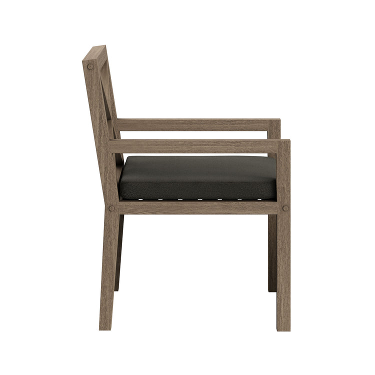 Northlake Outdoor Teak Dining Armchair - Flint Gray
