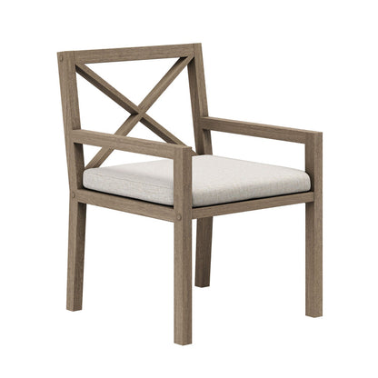 Northlake Outdoor Teak Dining Armchair - Pebble