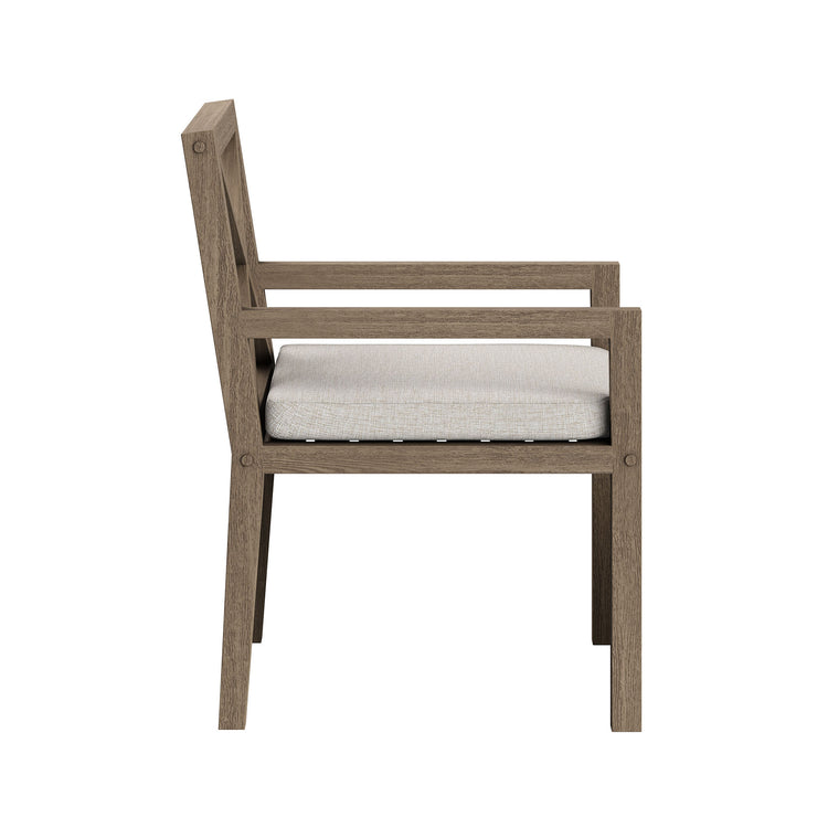 Northlake 7-Piece Outdoor Teak Wood Dining Set - Pebble