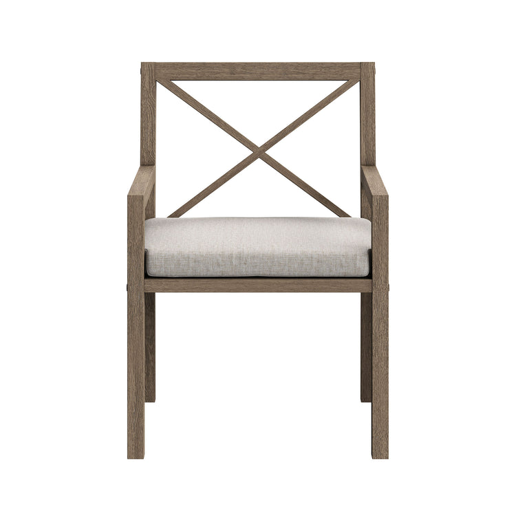 Northlake Outdoor Teak Dining Armchair - Pebble