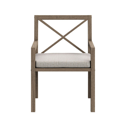Northlake Outdoor Teak Dining Armchair - Pebble