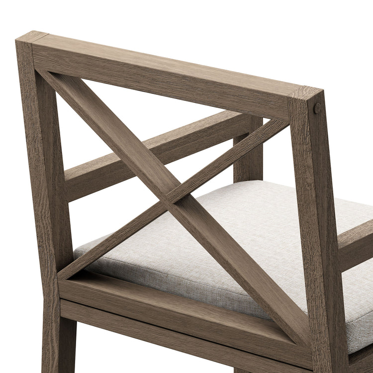 Northlake Outdoor Teak Dining Armchair - Pebble