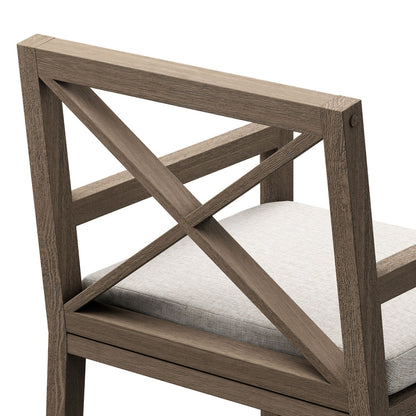 Northlake Outdoor Teak Dining Armchair - Pebble