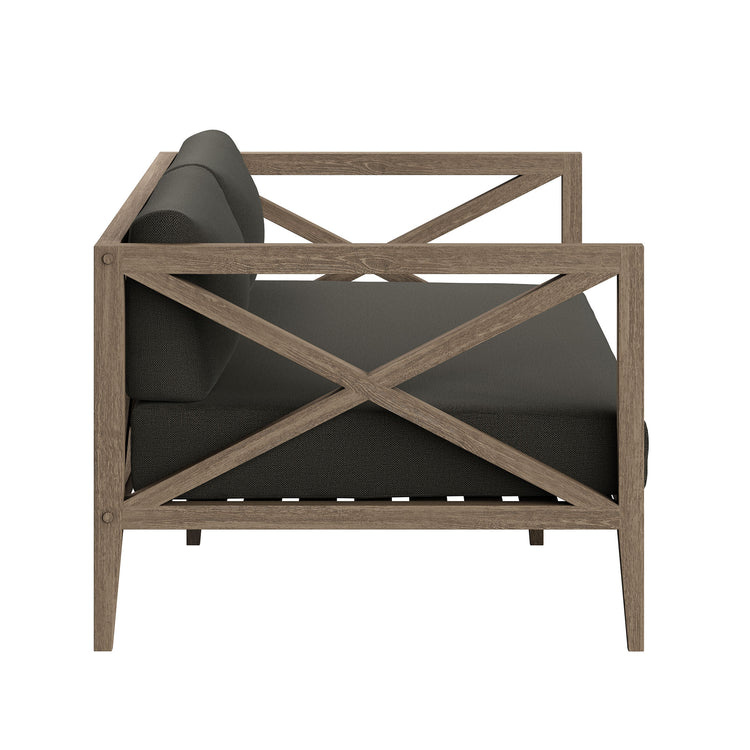 Northlake Outdoor Teak Loveseat - Flint Gray